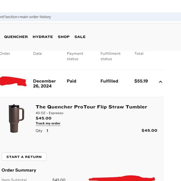 stanley 40 oz expresso flip straw tumbler